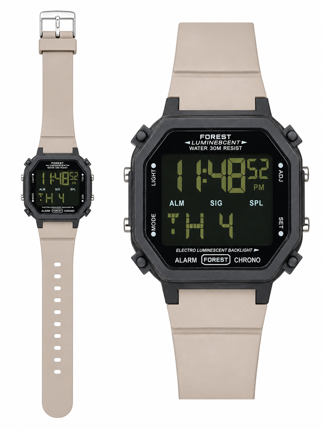 Forest Luminescent Digital Watch – Waterproof 30M LED Backlight Multi-Function Sports Watch
