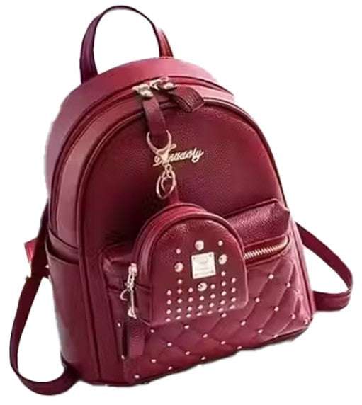 Bagpack For Girls With cute attachable pocket keychain