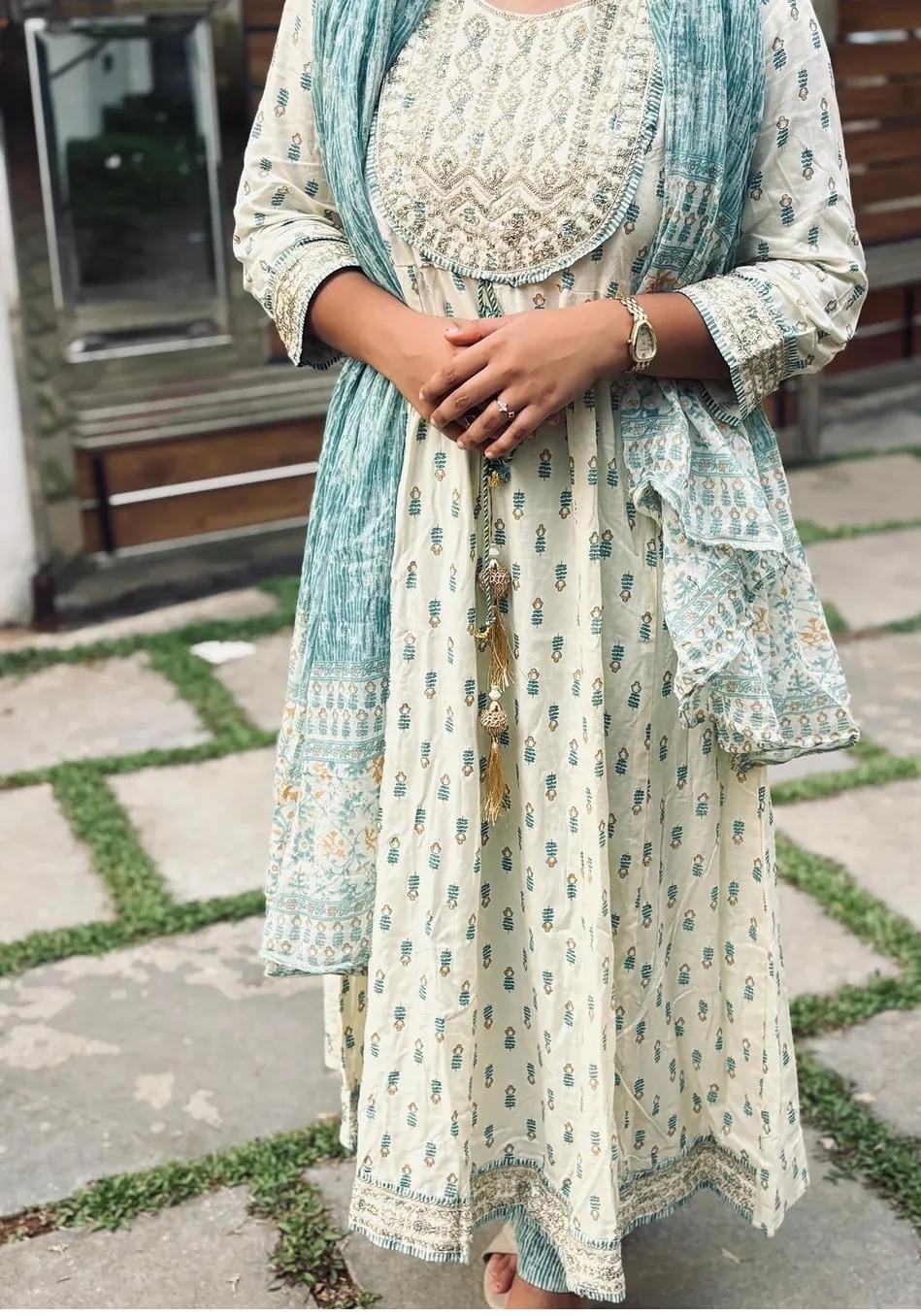 Ethnic Charm Cotton Anarkali