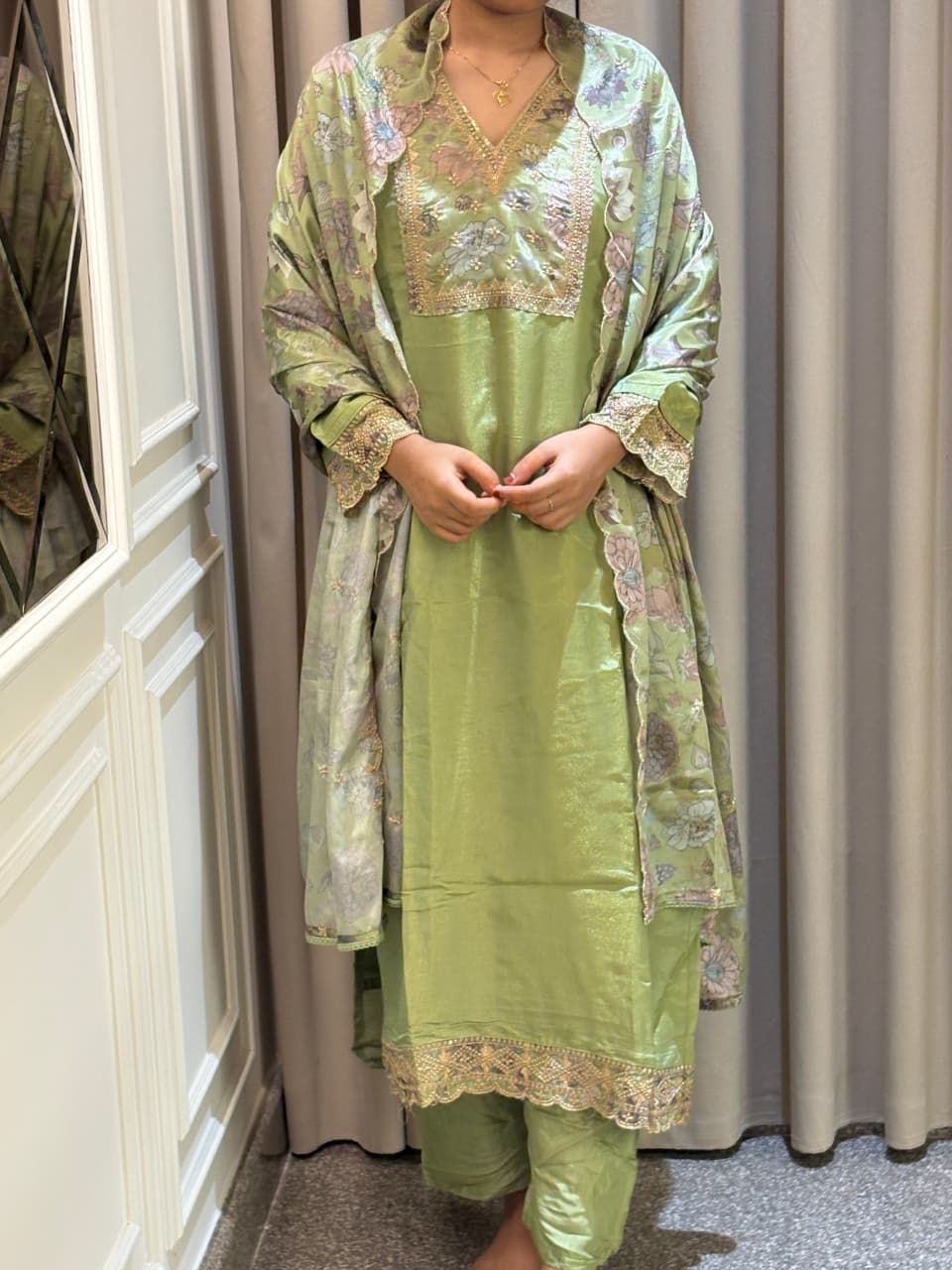 Floral Printed Kurta Set with Dupatta