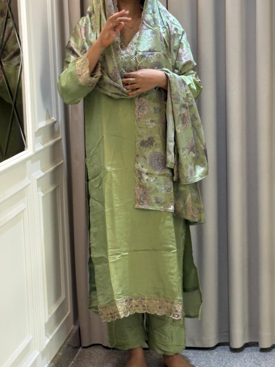 Floral Printed Kurta Set with Dupatta