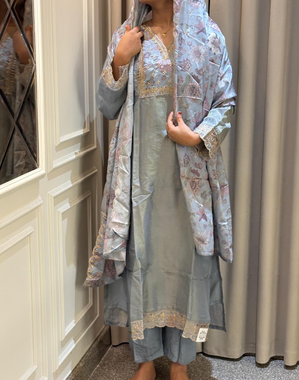 Floral Printed Kurta Set with Dupatta