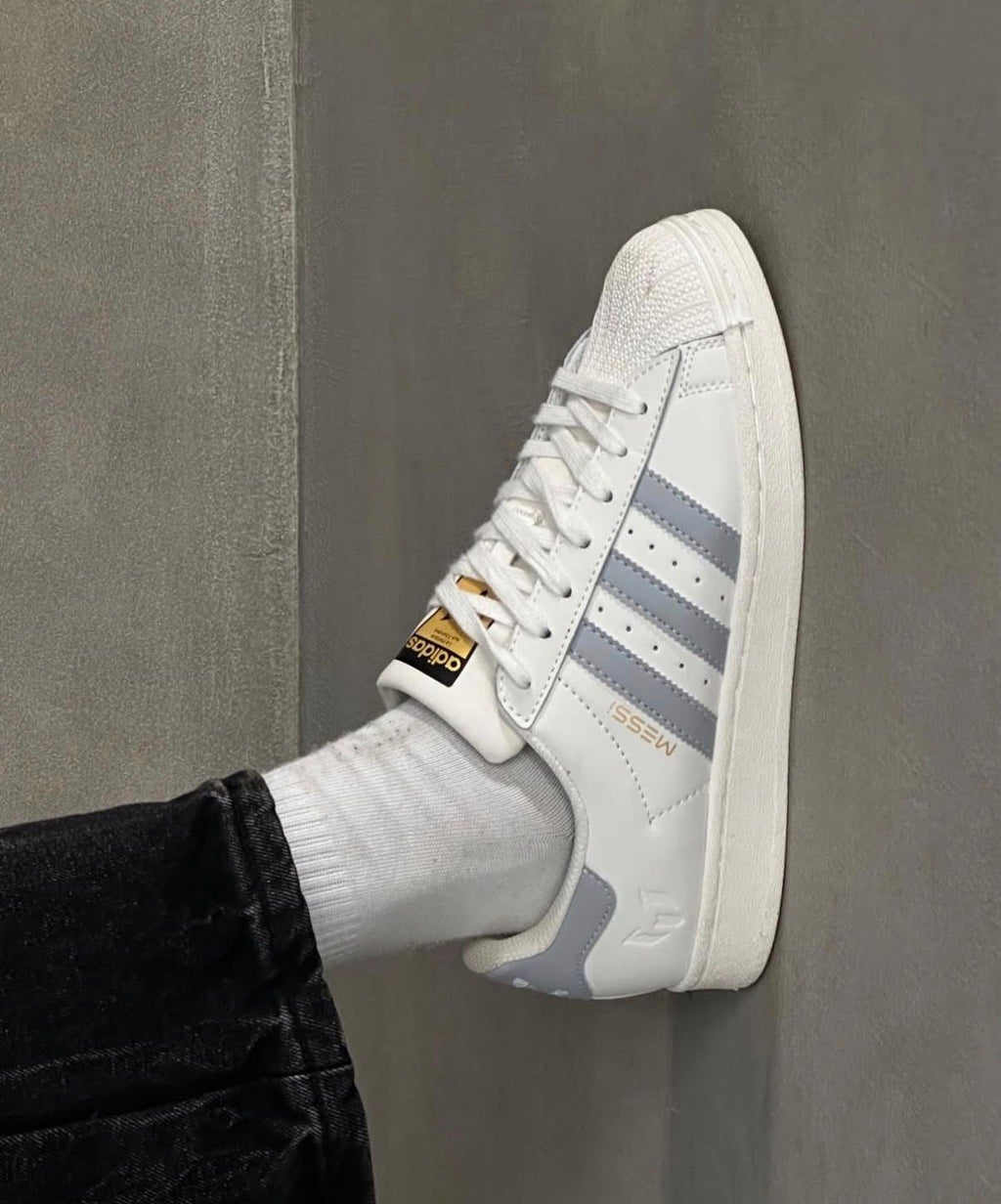 ADIDAS ORIGINALS SUPERSTAR MESSI WHITE GREY
