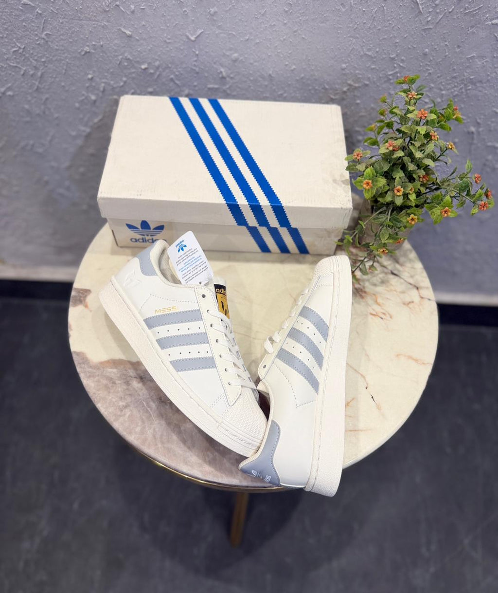ADIDAS ORIGINALS SUPERSTAR MESSI WHITE GREY