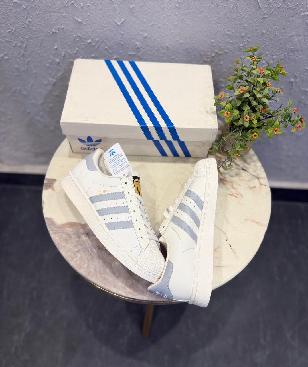 ADIDAS ORIGINALS SUPERSTAR MESSI WHITE GREY