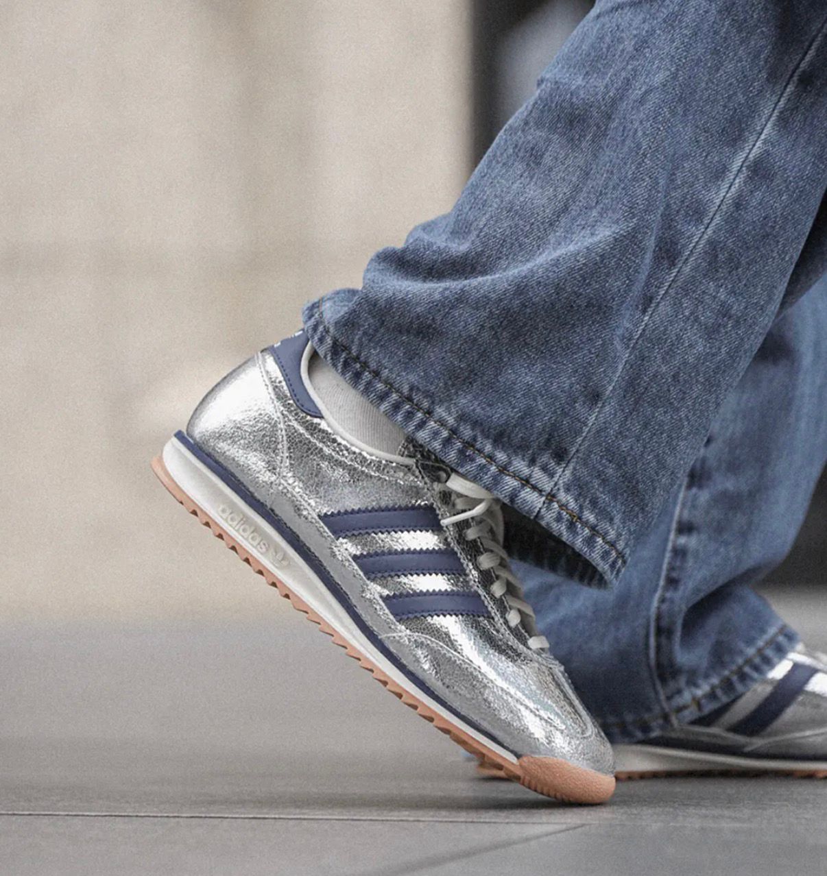 ADIDAS ORIGINALS SL 72 SILVER METALLIC GREEN