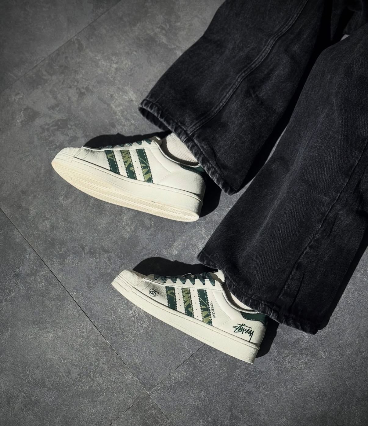 ADIDAS ORIGINAL SUPERSTAR STUSSY CAMO
