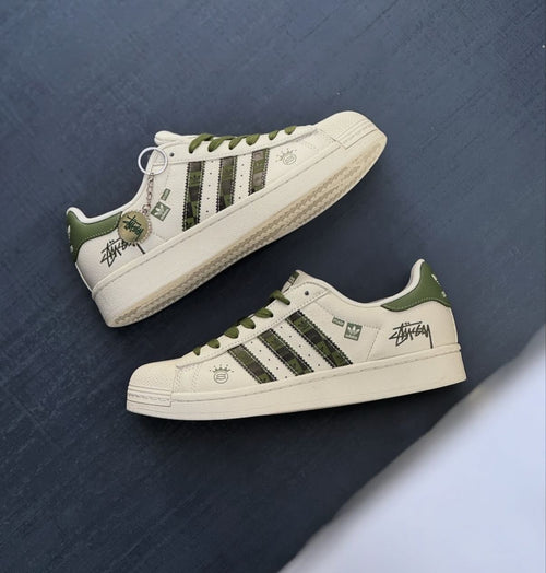 ADIDAS ORIGINAL SUPERSTAR STUSSY CAMO