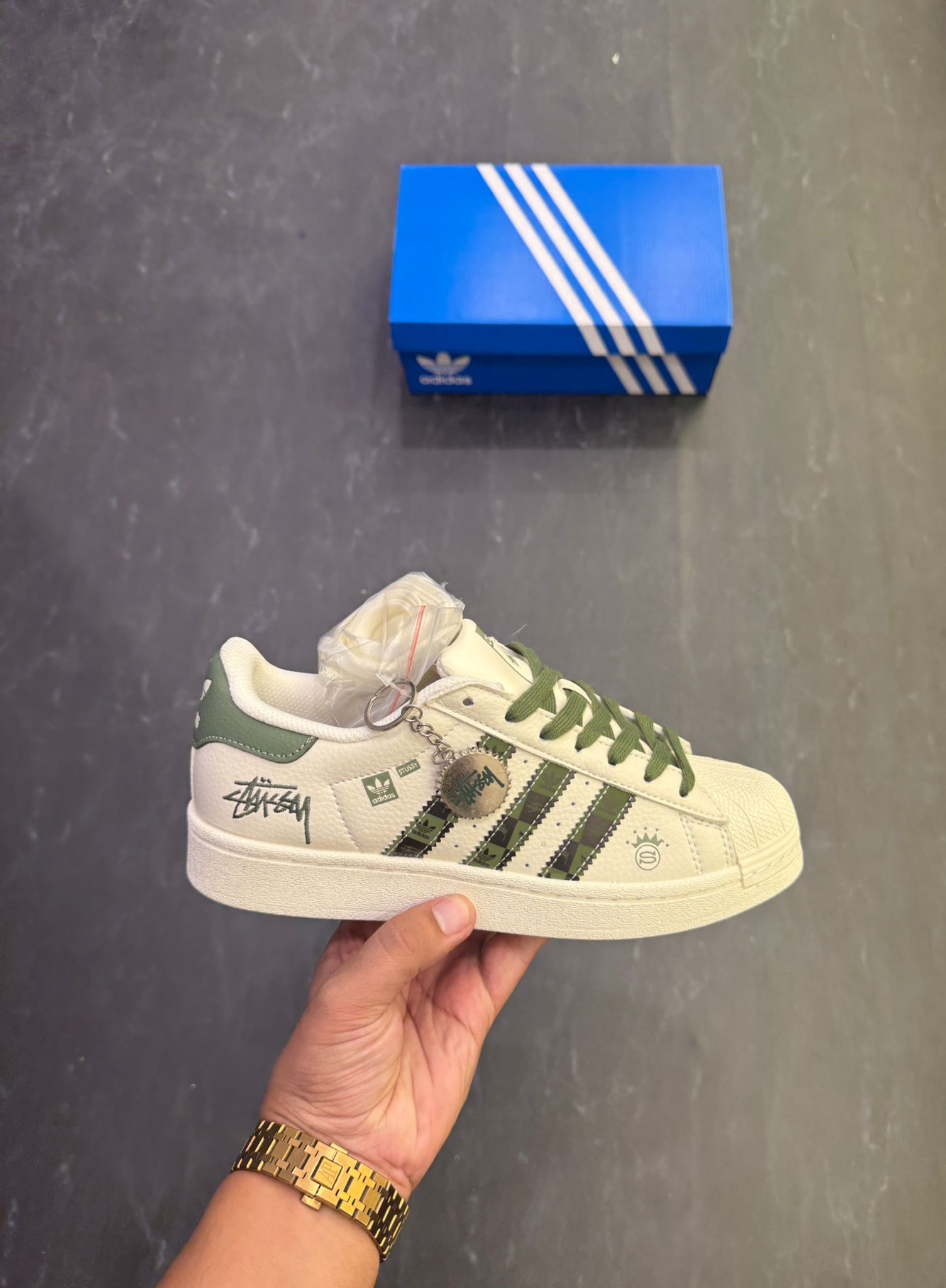 ADIDAS ORIGINAL SUPERSTAR STUSSY CAMO