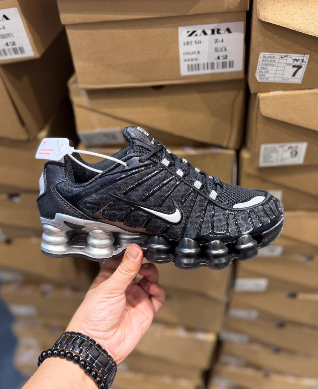 NIKE SHOX TL BLACK SILVER