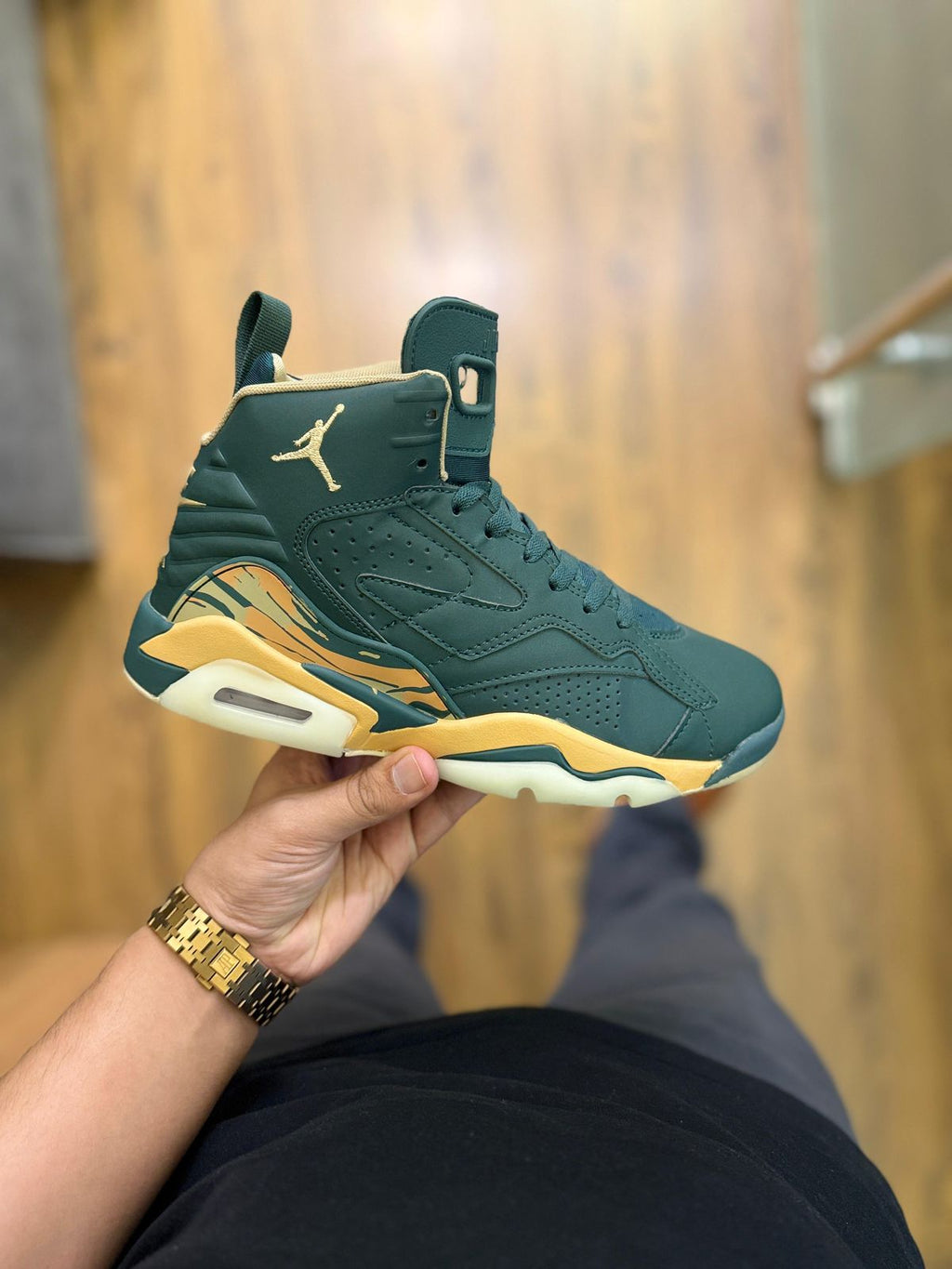 AIR JORDANS JUMPMAN MVP GREEN ORANGE