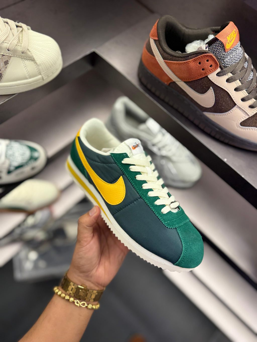 NIKE CORTEZ NYLON GREEN YELLOW