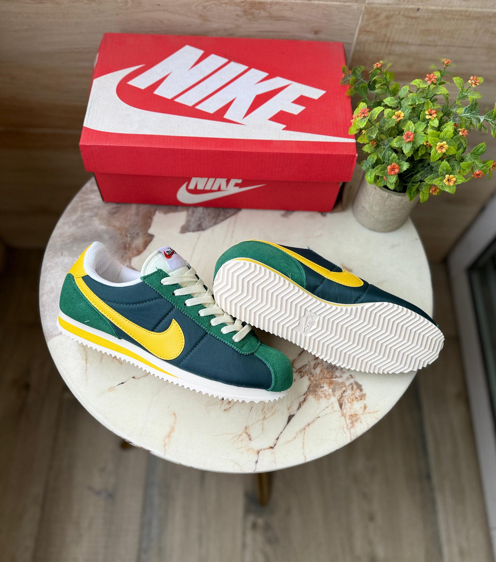 NIKE CORTEZ NYLON GREEN YELLOW
