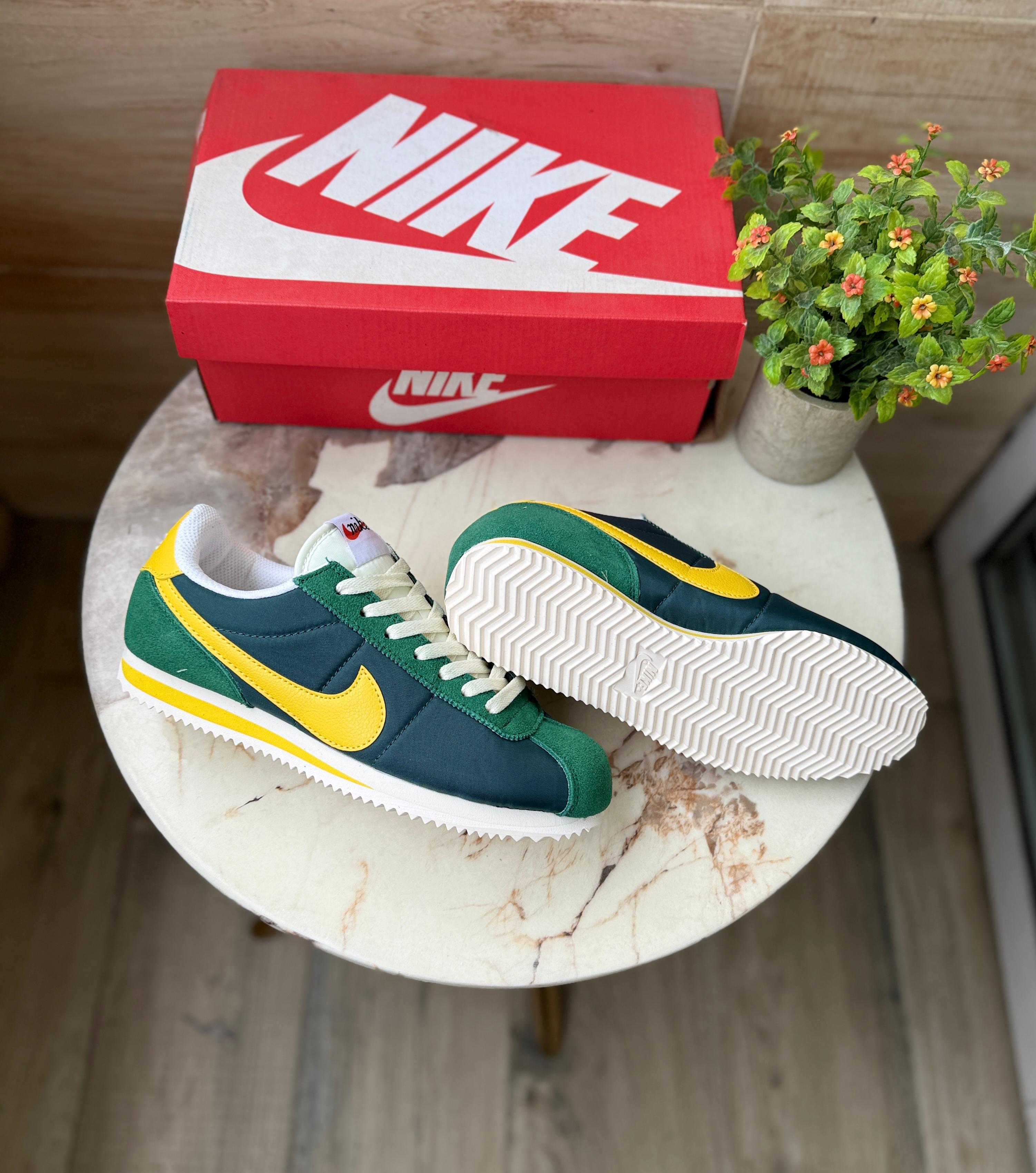 NIKE CORTEZ NYLON GREEN YELLOW