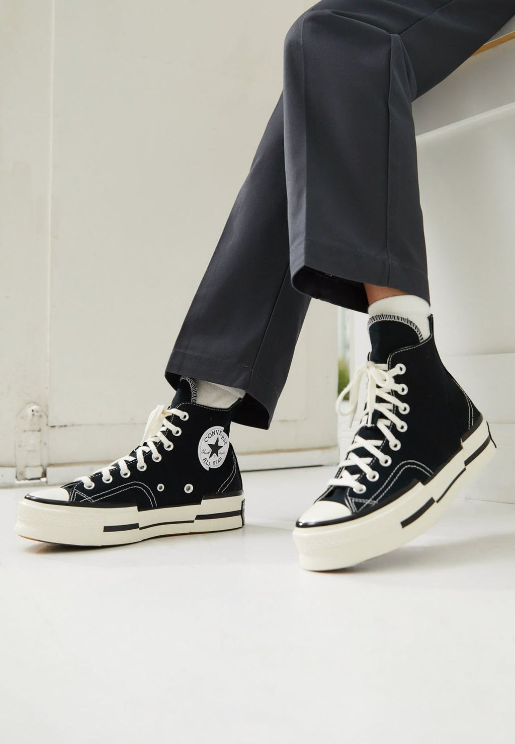CONVERSE CHUCK MID PLUS BLACK WHITE