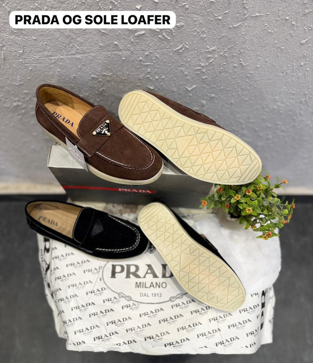 PRADA- SUEDE LEATHER LOAFER