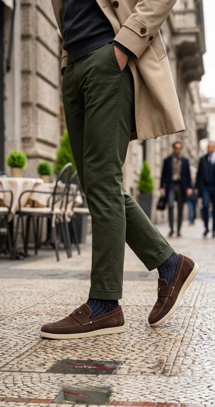 PRADA- SUEDE LEATHER LOAFER