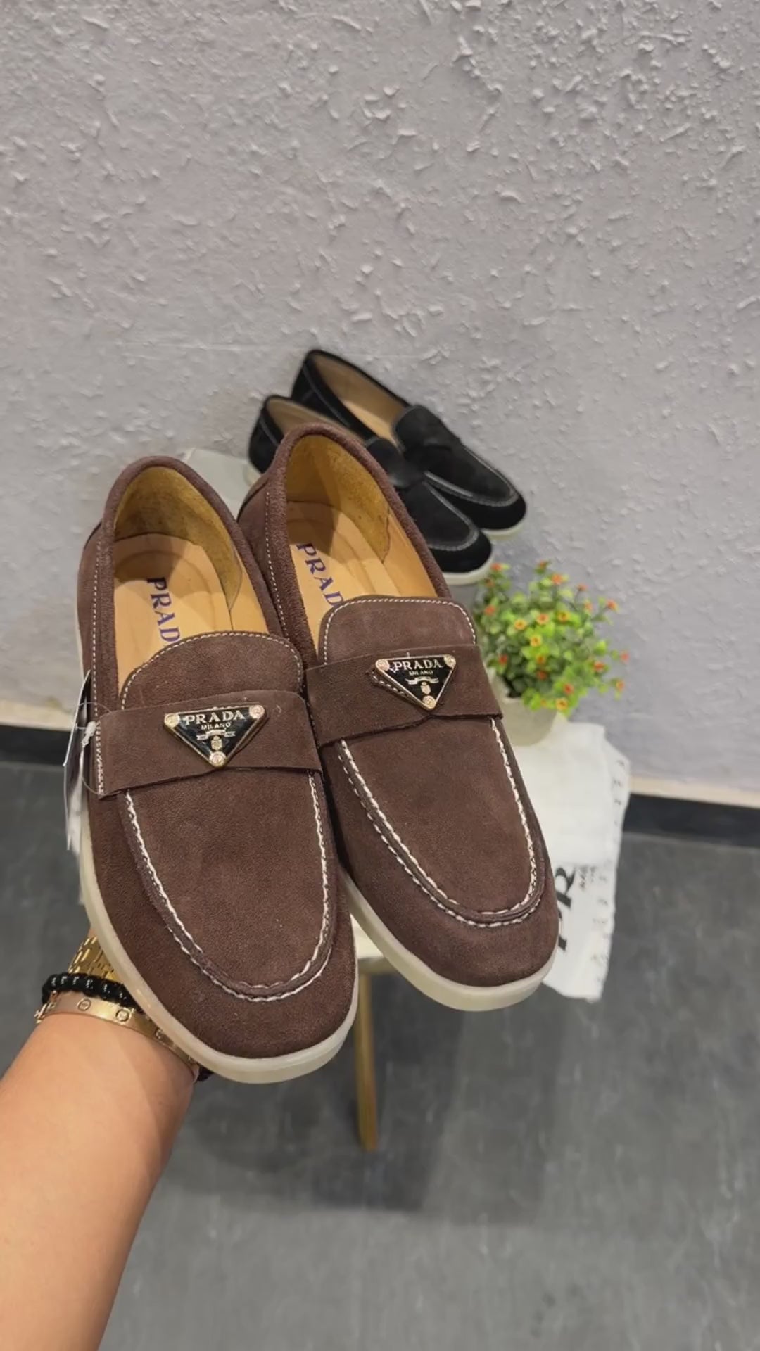PRADA- SUEDE LEATHER LOAFER
