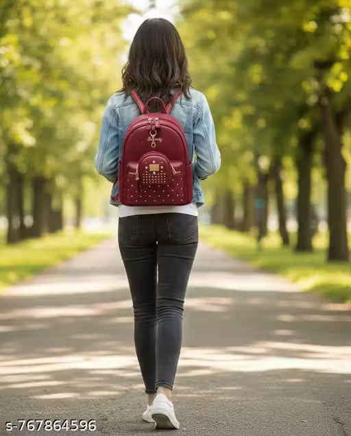 Bagpack For Girls With cute attachable pocket keychain